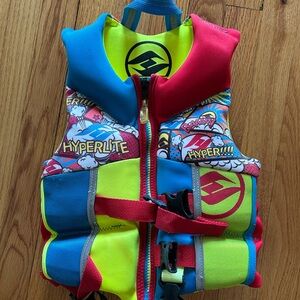 Hyperlite Kids Neoprene Life Vest - Bright Multicolor